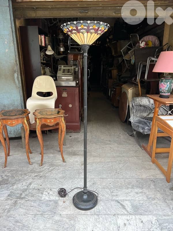 Vintage antique floor lamp tiffany & bronze style victorian 250$ 3