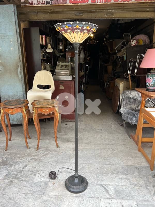 Vintage antique floor lamp tiffany & bronze style victorian 250$ 4