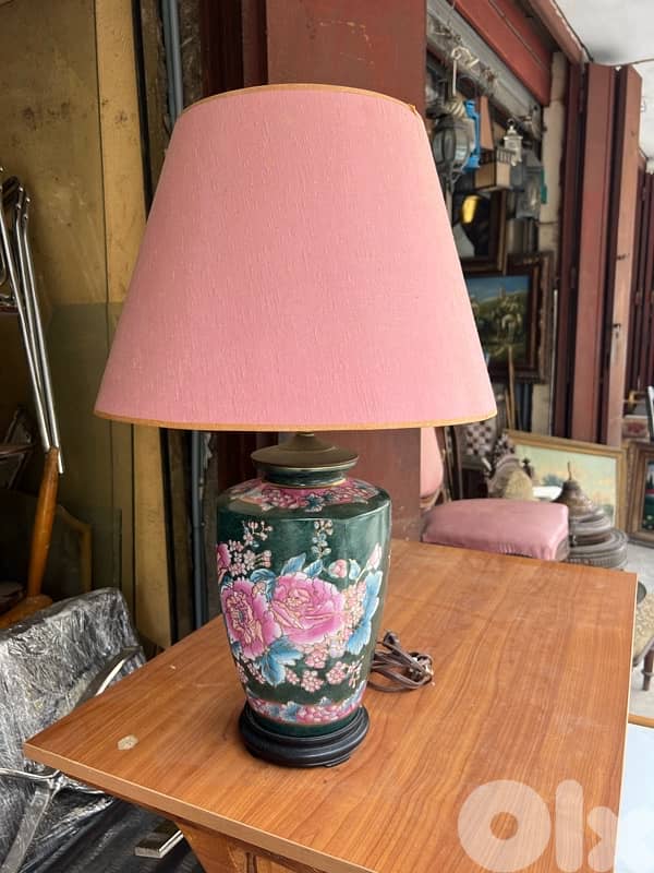 Vintage chinese chinoiserie porcelaine table lamp 150$ 1
