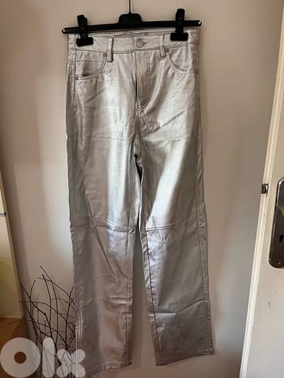 high waisted Silver pants