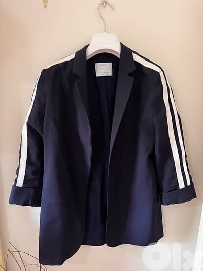 Navy blue bershka blazer