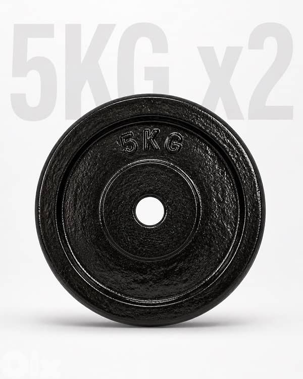 32Kg Cast Iron Weights Plates with 2 Dumbbells Bars 3