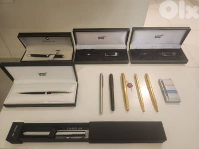 Parker (Gold plated), Mont Blanc, Cerruti, Alfred Dunhill