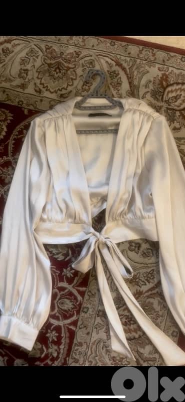 Silk champagne color top 1