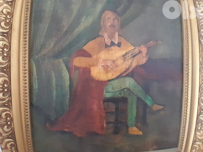 painting Jan Steen Self portrait playing lute variation authentic oil 4