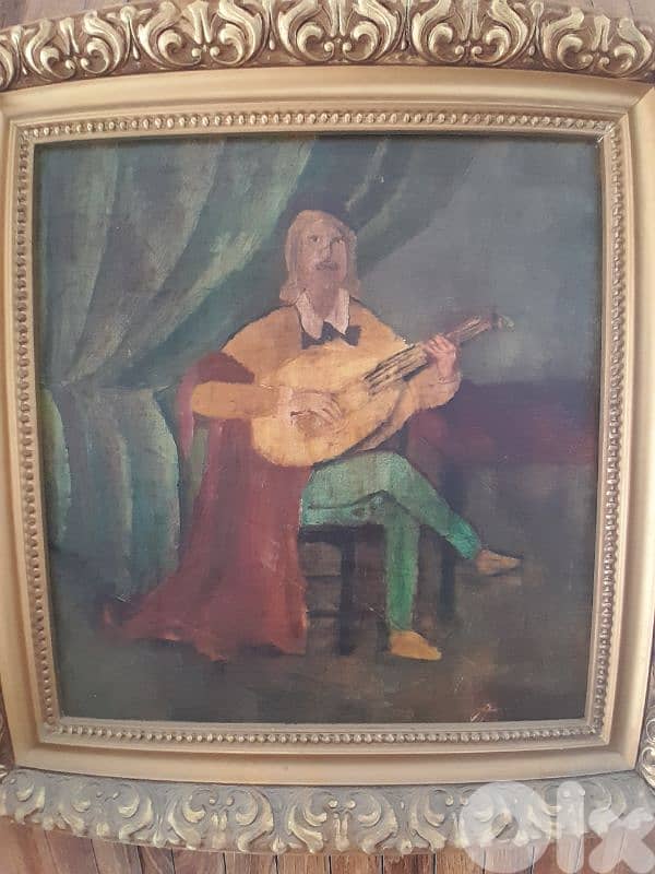 painting Jan Steen Self portrait playing lute variation authentic oil 5