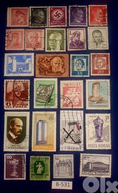 Germany Reich DDR USSR lot # B-531 x 26 stamps