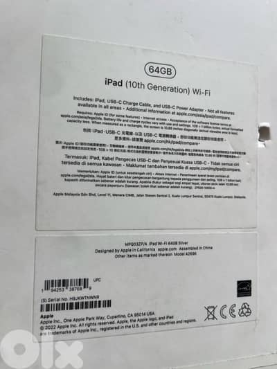 apple ipad 10th 64g