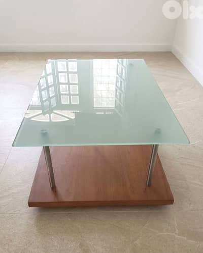 Modernist Glass Coffee Table, Mid-Century Style