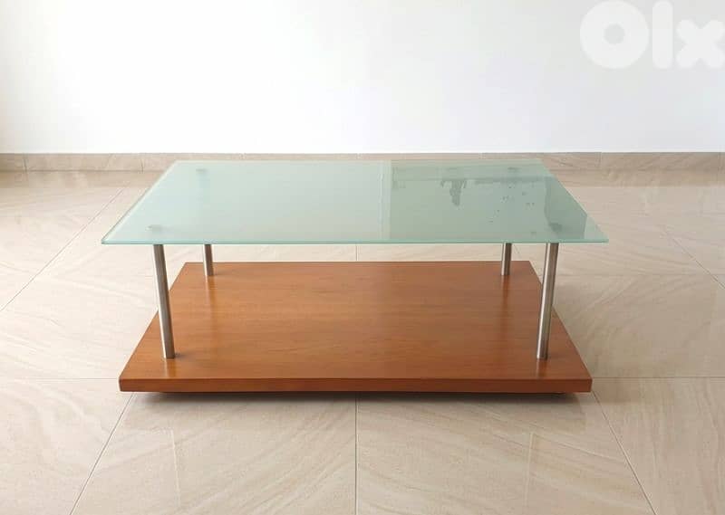 Modernist Glass Coffee Table, Mid-Century Style 1
