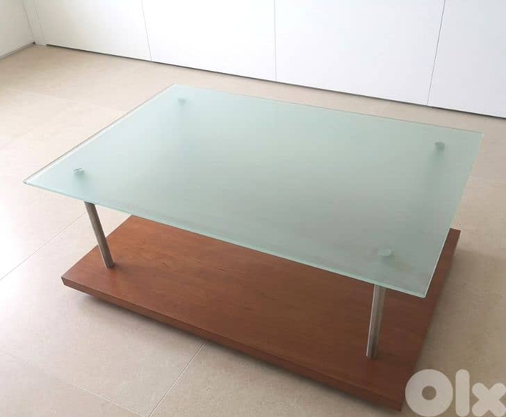 Modernist Glass Coffee Table, Mid-Century Style 2