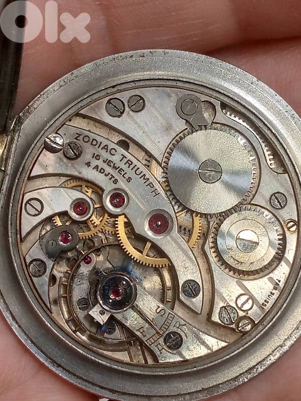 extremely Rare antique Zodiac triumph Picard cadet pocket watch 1920s 5