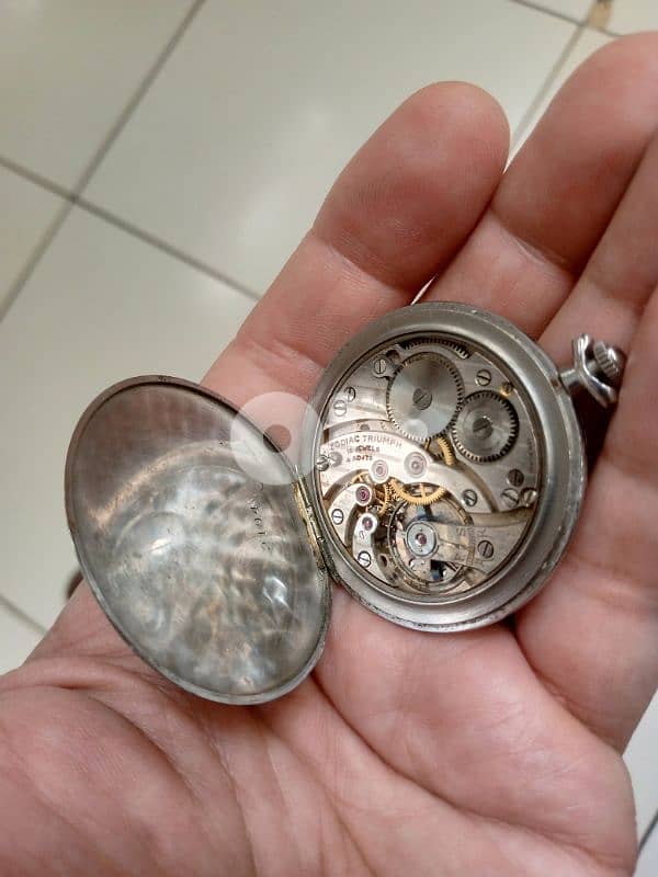 extremely Rare antique Zodiac triumph Picard cadet pocket watch 1920s 6