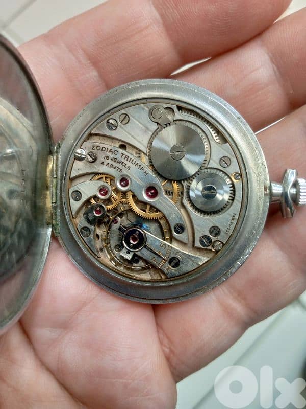 extremely Rare antique Zodiac triumph Picard cadet pocket watch 1920s 7