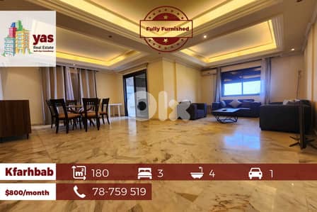 Kfarhbab 180m2 | Furnished | Well Maintained | Sea View | MA |
