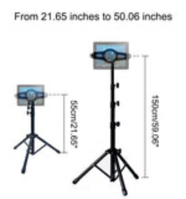 360 Angel Adjustable Tripod Stand for 8-12 inch Tablet,iPad 2