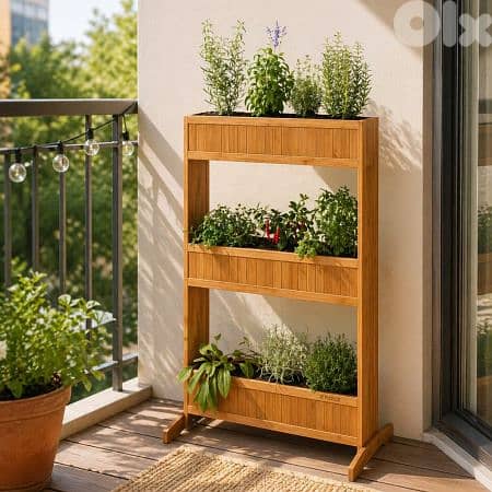 Parkside Wooden 3-Level Raised Planter L 70 x H 115 x W 40.5 CM 1