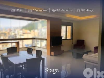 Spacious 3-Bedroom Apartment with Panoramic Views in Zalka For Rent