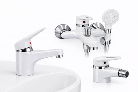 Bathroom set Bath, basin and bidet - أدوات الحمام البانيو حوض بيديه