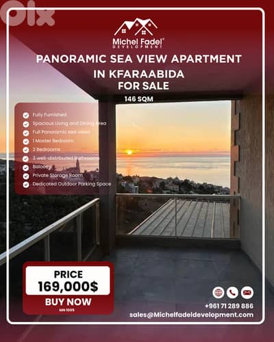 MN1005 - Seaview Apt in KfarAbida for Sale / شقة بإطلالة بحرية للبيع