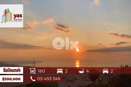 Ballouneh 180m2 | High_end | New | Panoramic Sea View | Prime | TO |