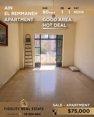 Apartment for sale in Ain El remmaneh ND119 شقة للبيع في عين رمانة