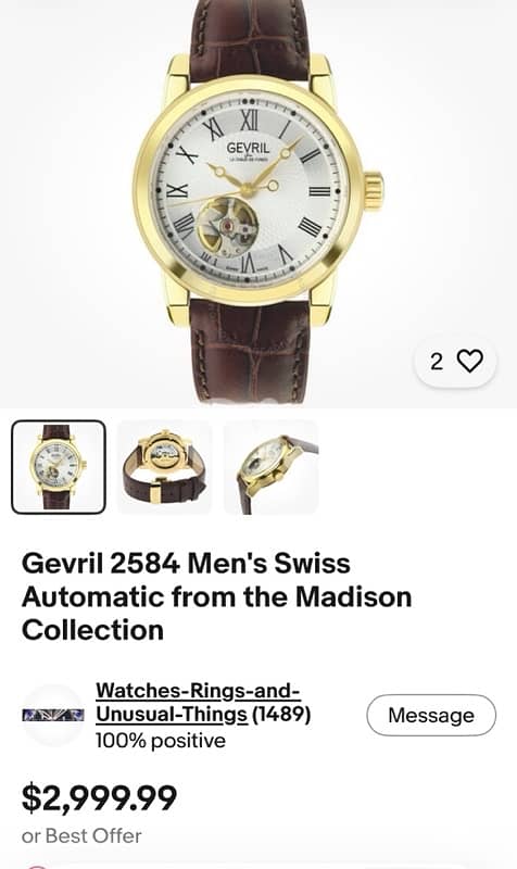 Gevril Madison automatic limited edition 4