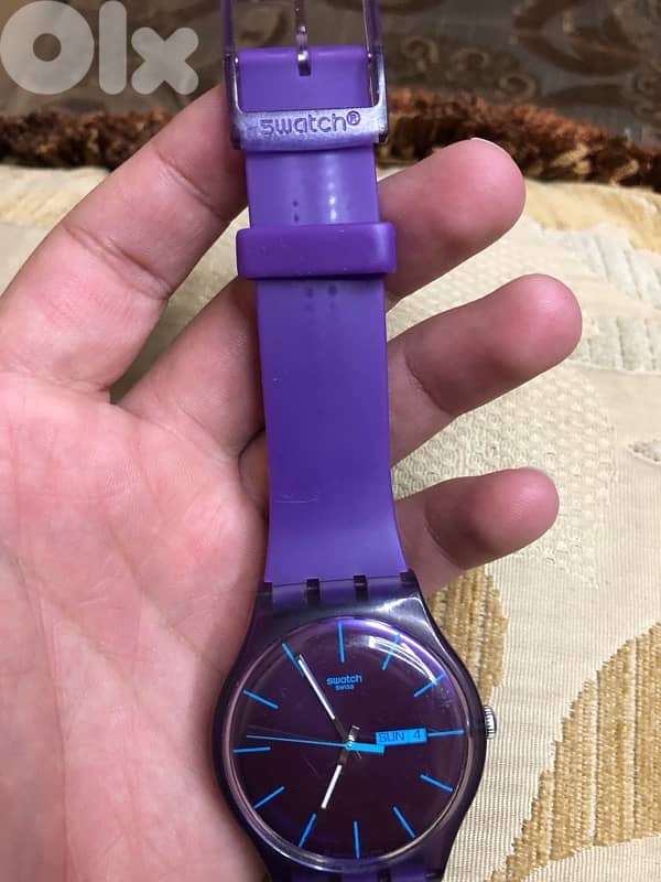 Watch swatch Swiss made original The distinctive purple color 40MM 3