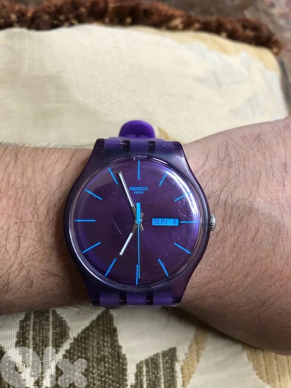 Watch swatch Swiss made original The distinctive purple color 40MM 4