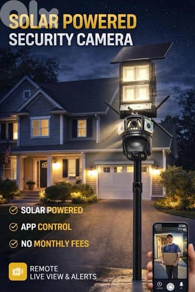 3 lenses security camera
