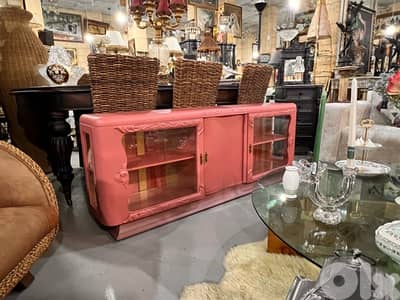 vintage tv table colored