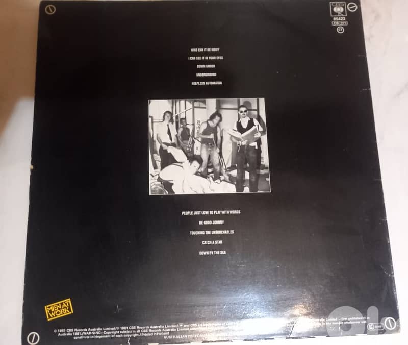 "Business as Usual" by  Men at Work. vinyl album 1