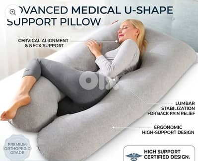 Pregnancy U Shape Pillow – Full Body Support / Back Pain Relief