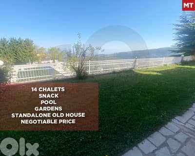 Resort,14 Chalets,Snack, Pool,Gardens,Zgharta Town/زغرتا  REF#MT135842
