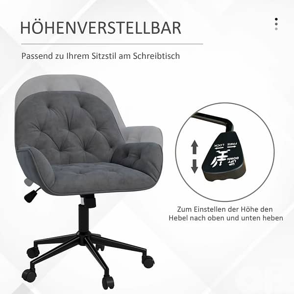 Vinsetto Height-adjustable office chair with rocking 2