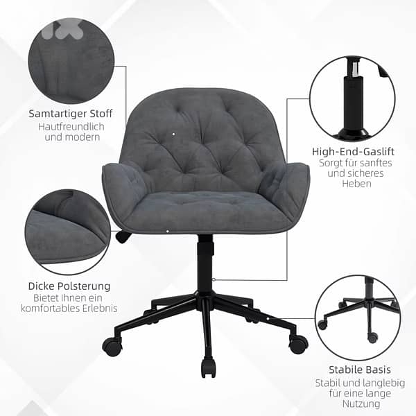 Vinsetto Height-adjustable office chair with rocking 5