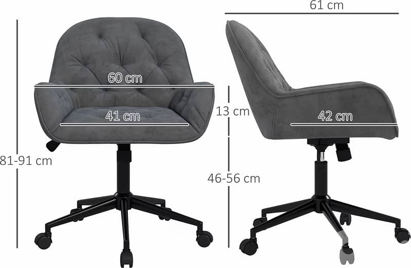 Vinsetto Height-adjustable office chair with rocking 6
