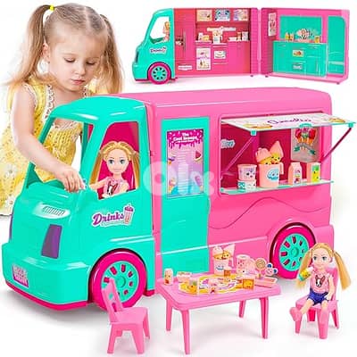 3 in 1 Dream Dolls Playset for Girls - Includes 21 Accessories, Expand