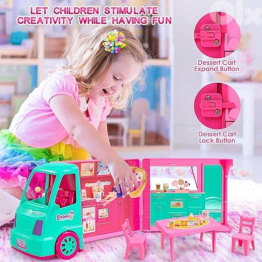 3 in 1 Dream Dolls Playset for Girls - Includes 21 Accessories, Expand 4