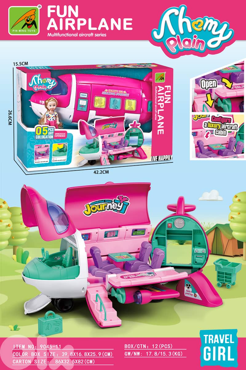 3 in 1 Dream Dolls Playset for Girls - Includes 21 Accessories, Expand 7