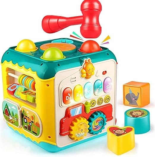 Huanger Activity Cube Toys, Kids Learning Musical Math Toy Play Cube f 7