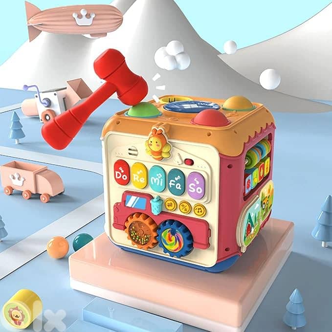 Huanger Activity Cube Toys, Kids Learning Musical Math Toy Play Cube f 8
