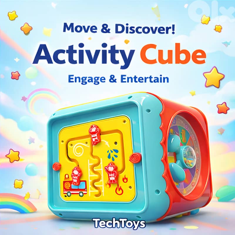Huanger Activity Cube Toys, Kids Learning Musical Math Toy Play Cube f 12