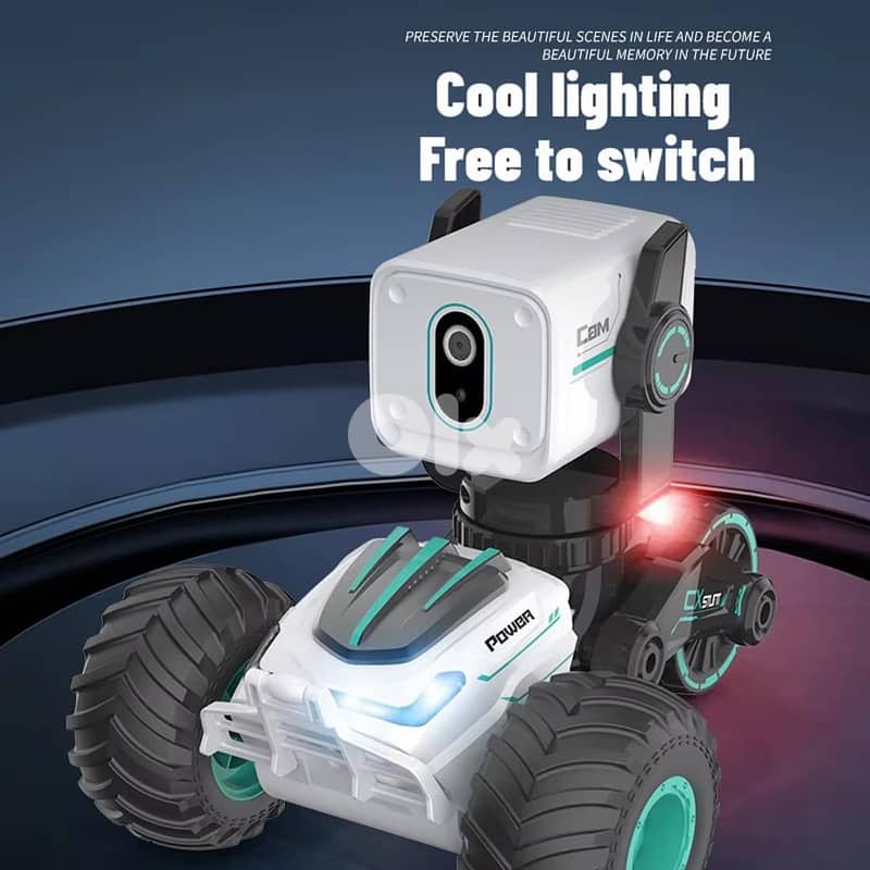 RC Car with Camera, RC Stunt Car with 720P HD FPV Camera, 2-Way Talk, 6