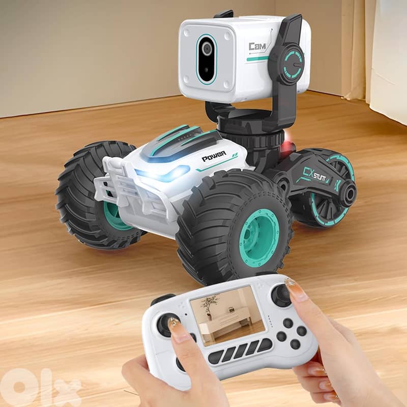 RC Car with Camera, RC Stunt Car with 720P HD FPV Camera, 2-Way Talk, 13