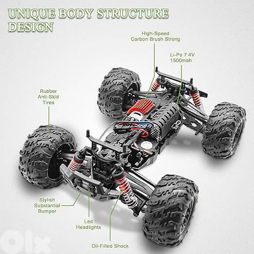 High Speed RC Cars 40KPH for Adults, 1:16 Scale Remote Control Car, 4W 1