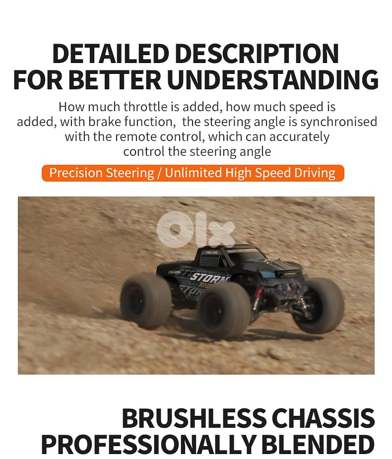 High Speed RC Cars 40KPH for Adults, 1:16 Scale Remote Control Car, 4W 12