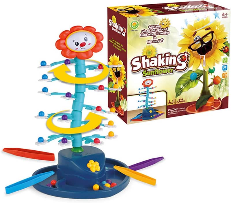 Electric Rotating Sunflower Fun and Educational Family Party Game for 4