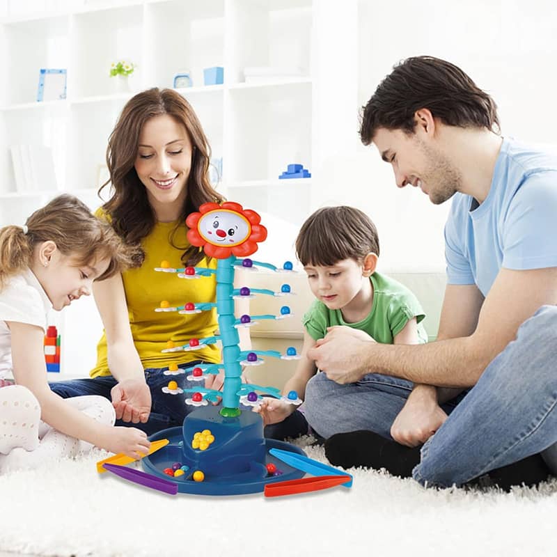 Electric Rotating Sunflower Fun and Educational Family Party Game for 6