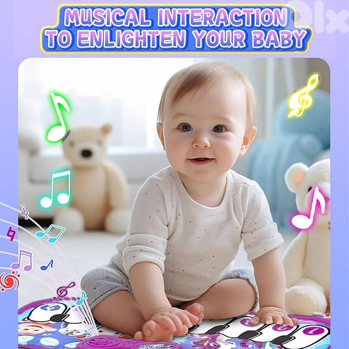 Musical Mat, Cute Baby Play Piano Mat, Toddler Music Instruments, Elec 1